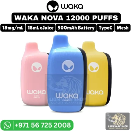 WAKA NOVA 12000 Puffs 18MG Disposable in Dubai