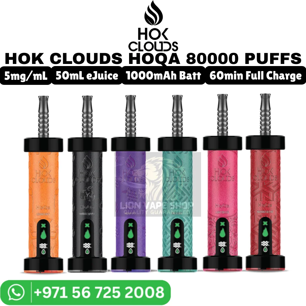 HOK Clouds 80000 Puffs HOQA 5mg Nicotine Vape in Dubai HOK Clouds 80000 Puffs HOQA 5mg Nicotine Vape in Dubai