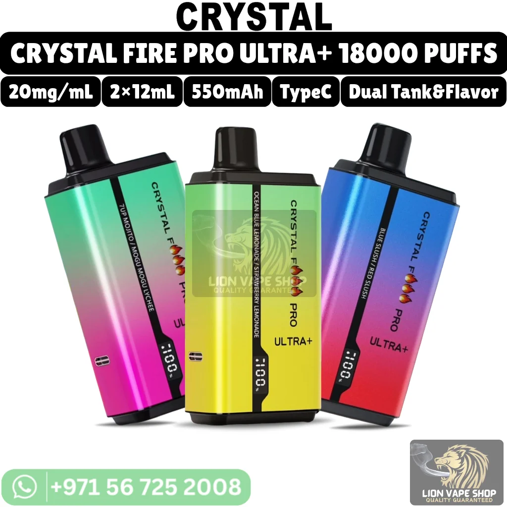 Crystal Fire Pro Ultra 18000 Puffs in Dubai