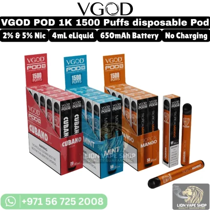 VGOD Pod 1k 1500 Puffs Disposable Device in Dubai