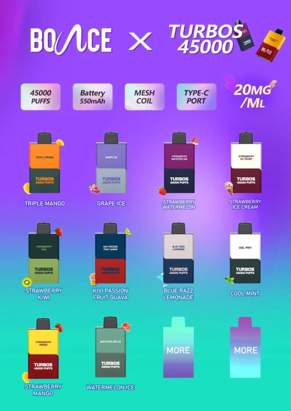 Bounce X Turbo 45000 Flavors Card