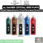 AL FAKHER Crystal 8000 Puffs 5mg Disposable Vape in Dubai