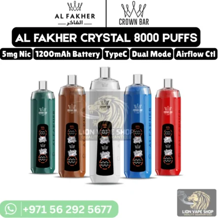 AL FAKHER Crystal 8000 Puffs 5mg Disposable Vape in Dubai