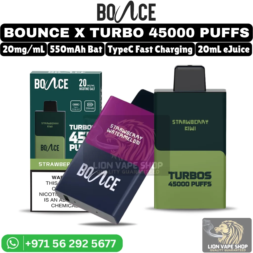 BOUNCE X Turbo 45000 Puffs 20mg Disposable Vape in Dubai & UAE