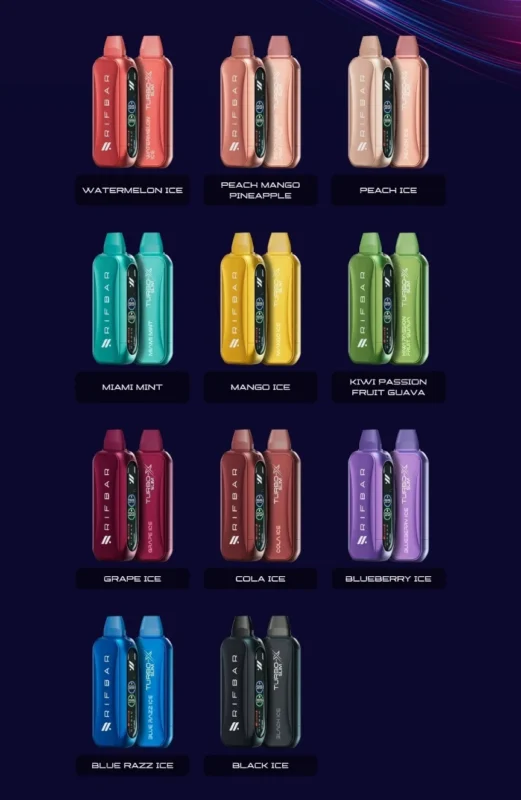 Flavors Available of RIFBAR 15000 Puffs
