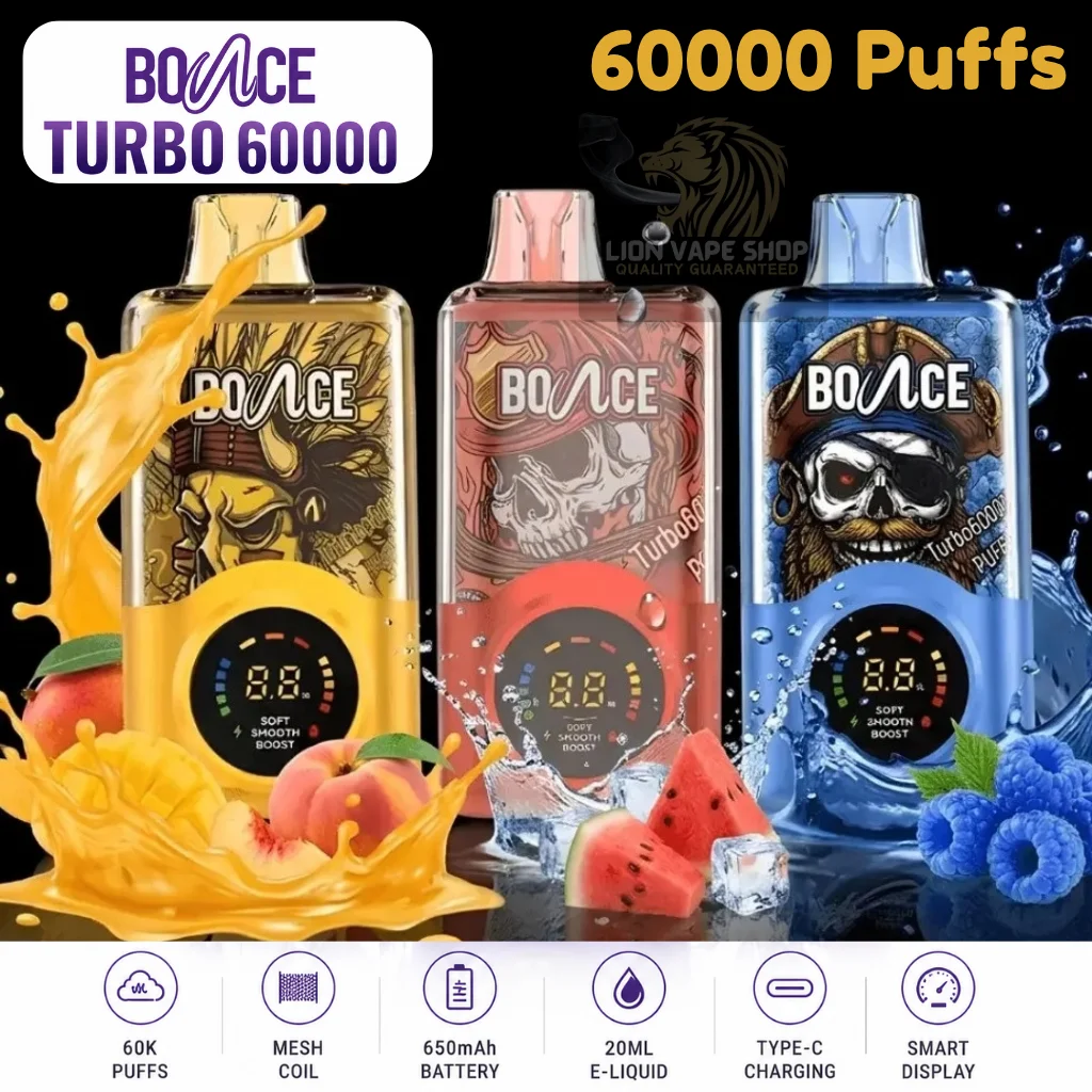 Shop BOUNCE TURBO 60000 Puffs Disposable Vape in Dubai & UAE