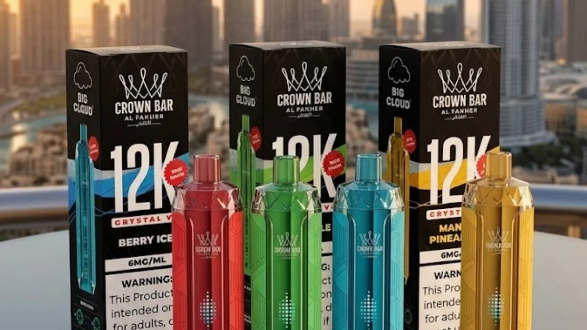 AL Fakher Crown Bar Crystal V2 12000 Pack Angled