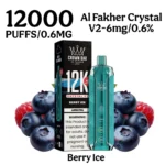 AL Fakher Crystal V2 12000 Puffs Berry Ice