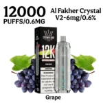 AL Fakher Crystal V2 12000 Puffs Grape