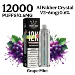 AL Fakher Crystal V2 12000 Puffs Grape Mint