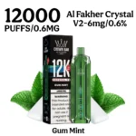 AL Fakher Crystal V2 12000 Puffs Gum Mint