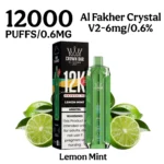 AL Fakher Crystal V2 12000 Puffs Lemon Mint