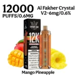 AL Fakher Crystal V2 12000 Puffs Mango Pineapple