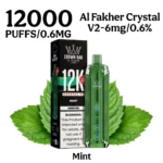 AL Fakher Crystal V2 12000 Puffs Mint