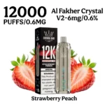 AL Fakher Crystal V2 12000 Puffs Strawberry Peach