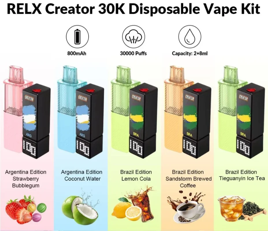 RELX Creator Pod 30000 Puffs Flavor Guide