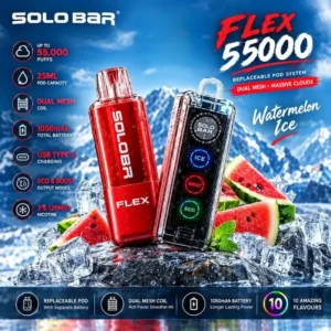 SOLOBAR FLEX Pod 55K Puffs Smart Features